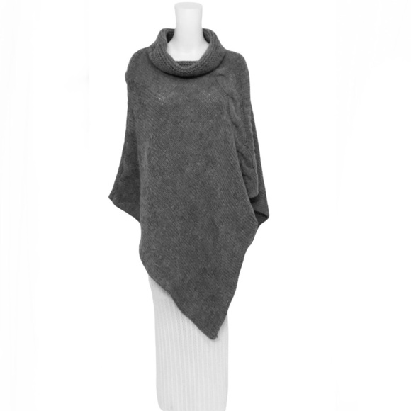 LINEAMAGLIA Italian Wool Alpaca Blend Poncho - Picture 3 of 9